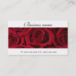 Tarjetas de visita de los rosas rojos