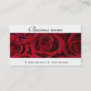 Tarjetas de visita de los rosas rojos