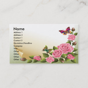 TARJETAS DE VISITA DE LOS ROSAS Y DE LAS MARIPOSAS