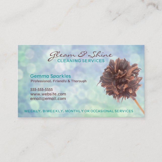 Tarjetas de visita de los Servicios de limpieza az (Anverso)