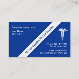 Tarjetas de visita de los suministros médicos