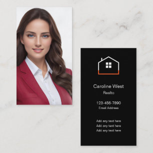 Tarjetas de visita de lujo Realtor Portrait Silk S