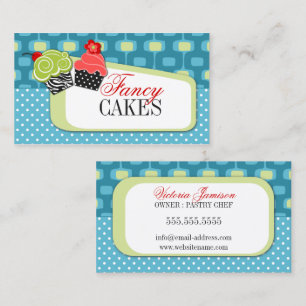 Tarjetas de visita de lujo retras de la panadería
