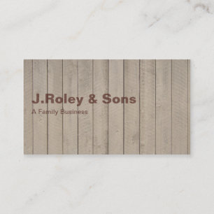 Tarjetas de visita de madera de construcción