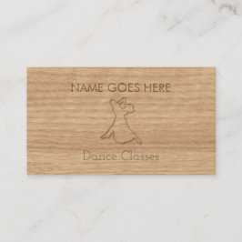 Tarjetas de visita de madera de la danza del