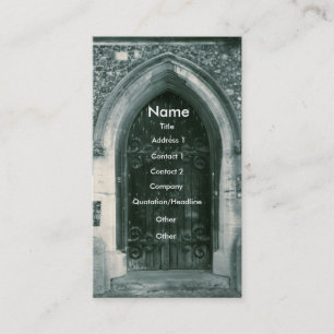 Tarjetas de visita de madera de la puerta