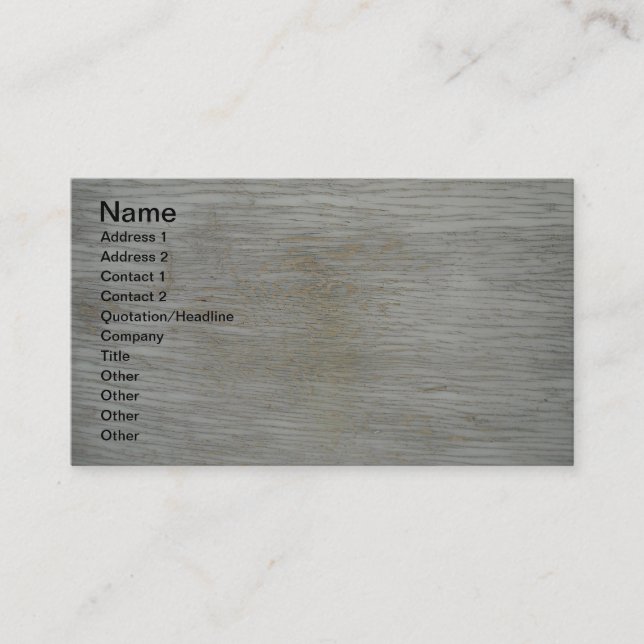 Tarjetas de visita de madera del grano del granero (Anverso)