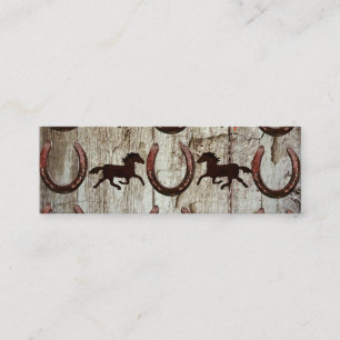 Tarjetas de visita de madera del vaquero del