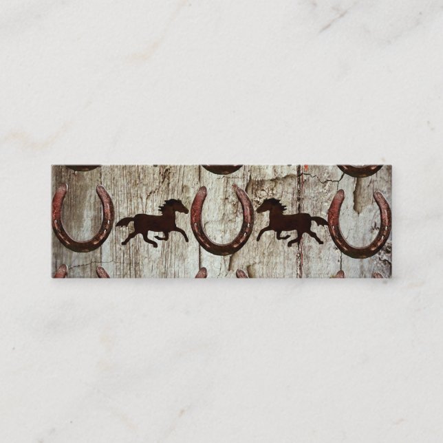 Tarjetas de visita de madera del vaquero del (Anverso)