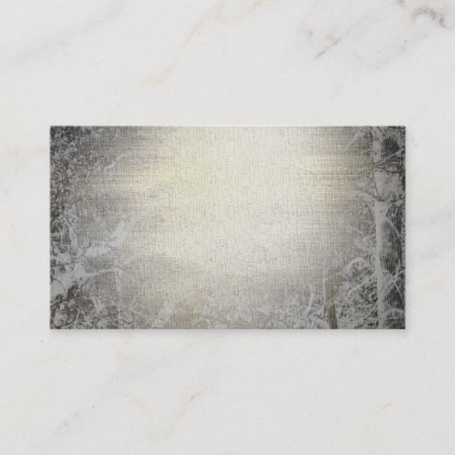 Tarjetas de visita de madera sabias del bosque de (Anverso)