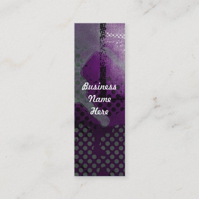 Tarjetas de visita de marcadores morado metálico (Anverso)