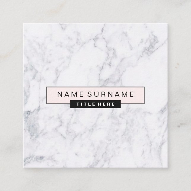Tarjetas de visita de mármol creativas del (Anverso)