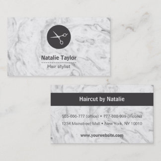Tarjetas de visita de mármol elegantes del