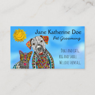 Tarjetas de visita de Mascota de perros y gatos