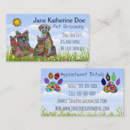 Tarjetas de visita de Mascota de perros y gatos
