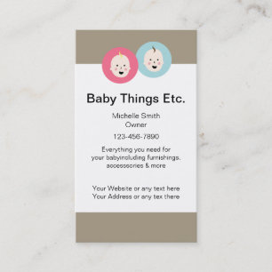 Tarjetas de visita de maternidad de la tienda