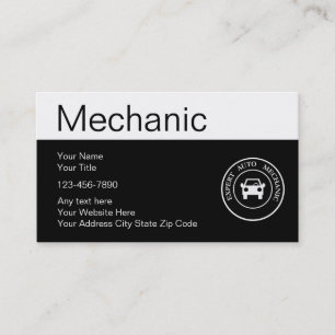 Tarjetas de Visita de Mecánico