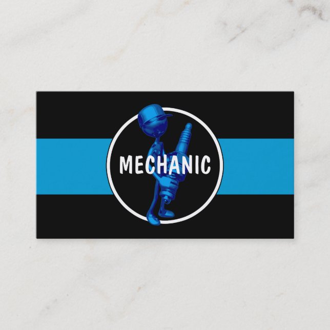 Tarjetas de Visita de Mecánico (Anverso)