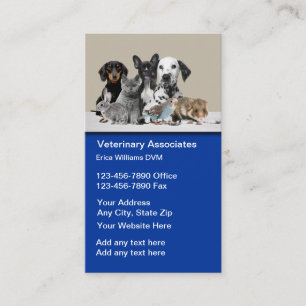 Tarjetas de visita de Médica de Mascota veterinari