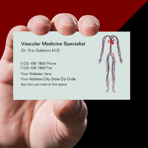 Tarjetas de visita de medicina vascular