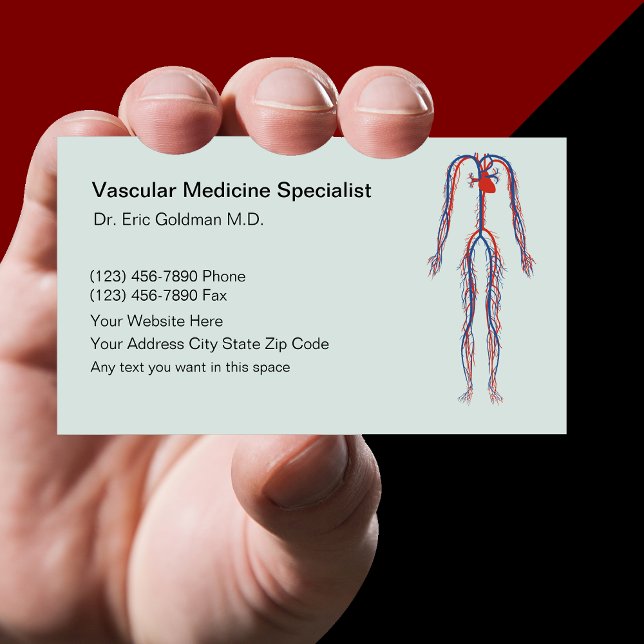 Tarjetas de visita de medicina vascular (Subido por el creador)