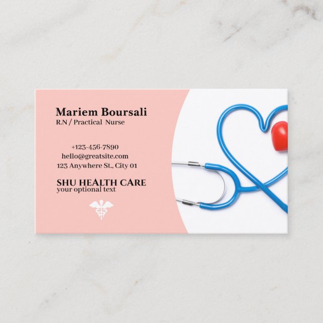 tarjetas de visita de médico de enfermería (Anverso)