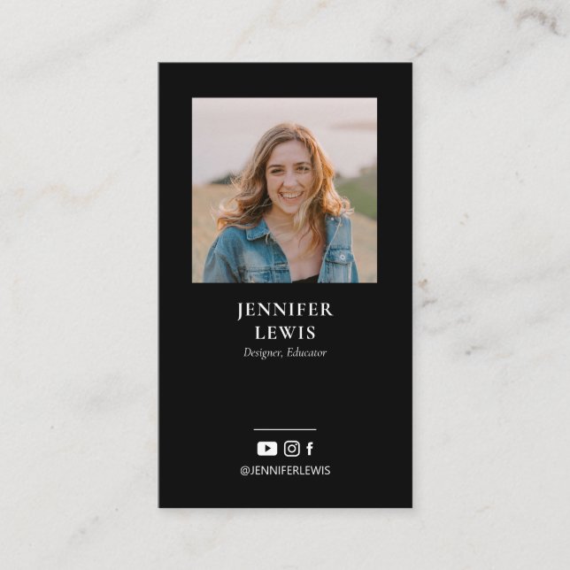 Tarjetas de visita de medios sociales modernas de  (Anverso)