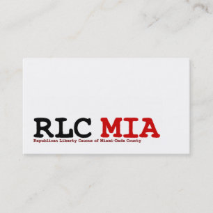 Tarjetas de visita de MIA de RLC