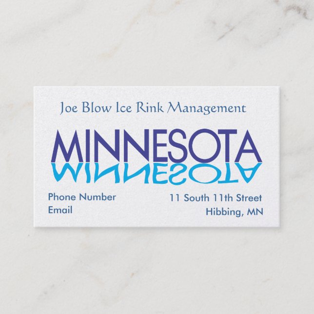 Tarjetas de visita de Minnesota (Anverso)