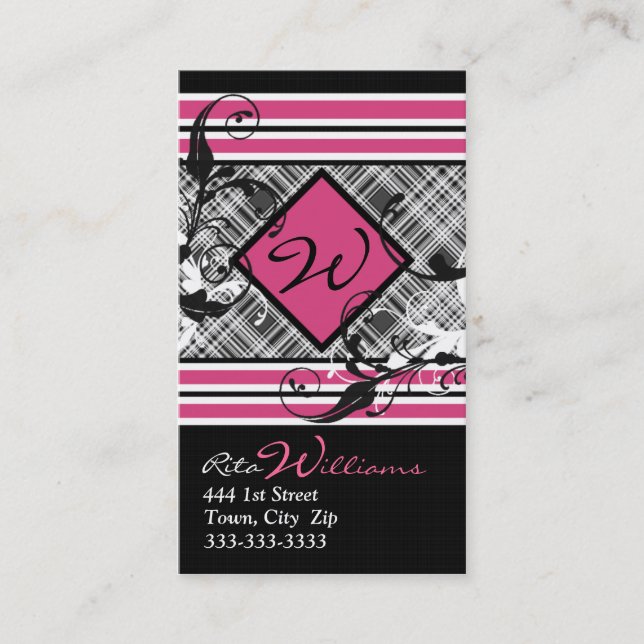 Tarjetas de visita de moda (Anverso)