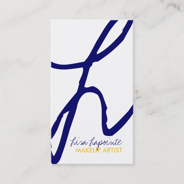 Tarjetas de visita de moda del monograma (Anverso)