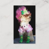 Tarjetas de visita de moda del perro de juguete