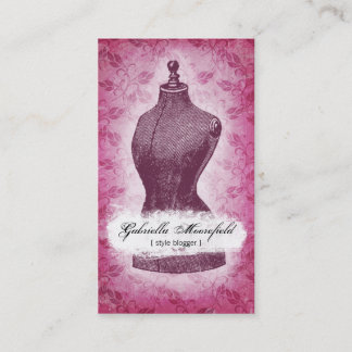 Tarjetas de visita de moda del rosa del Grunge del