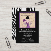 Tarjetas de visita de moda "Exquisite Diva"