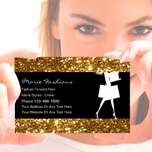 Tarjetas de visita de moda Glitzy
