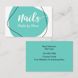 Tarjetas de visita de moda Nail Tech Manicurist