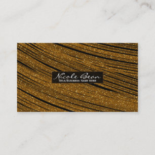 Tarjetas de visita de Moda negra del Purpurina Gol