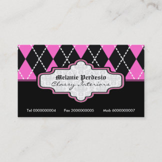 Tarjetas de visita de moda para el estilo de argyl