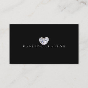 Tarjetas de visita de Moda simple Diamond Heart