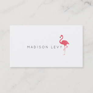 Tarjetas de visita de Moda simple Flamingo rosa