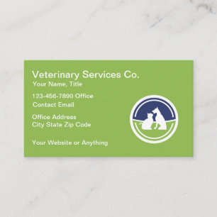 Tarjetas de visita de moda y veterinaria moderna