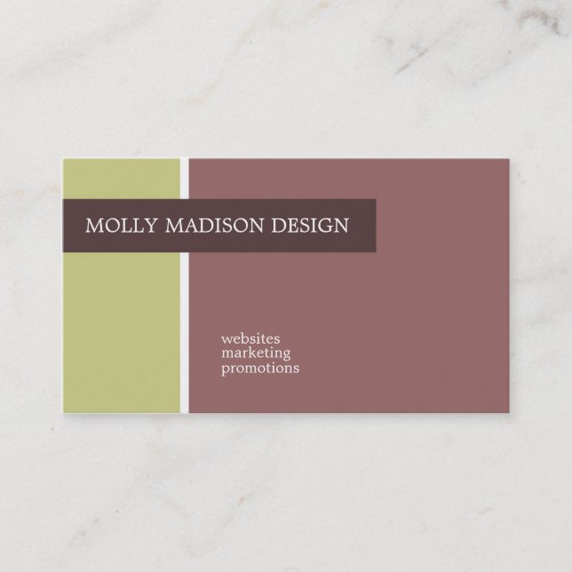Tarjetas de visita de Molly Madison (Anverso)