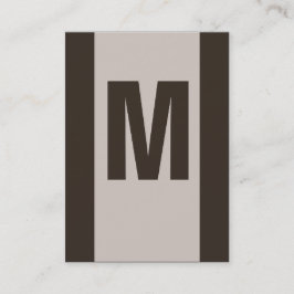 Tarjetas de visita de monograma marrón personaliza