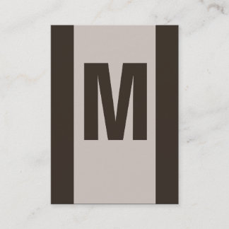 Tarjetas de visita de monograma marrón personaliza
