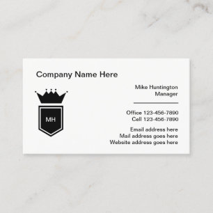 Tarjetas de visita de monograma profesional para e