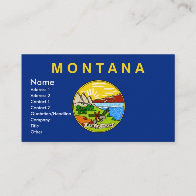 Tarjetas de visita de MONTANA (Anverso)