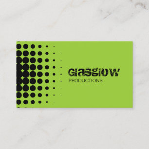 Tarjetas de visita de música Grunge Light Green