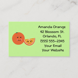 Tarjetas de visita de Naranja para clientes