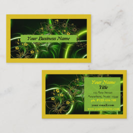 Tarjetas de visita de negocios Amarillo verde mode