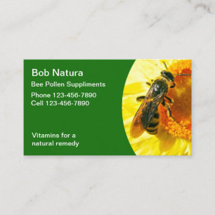 Tarjetas de visita de negocios Bee Pollen